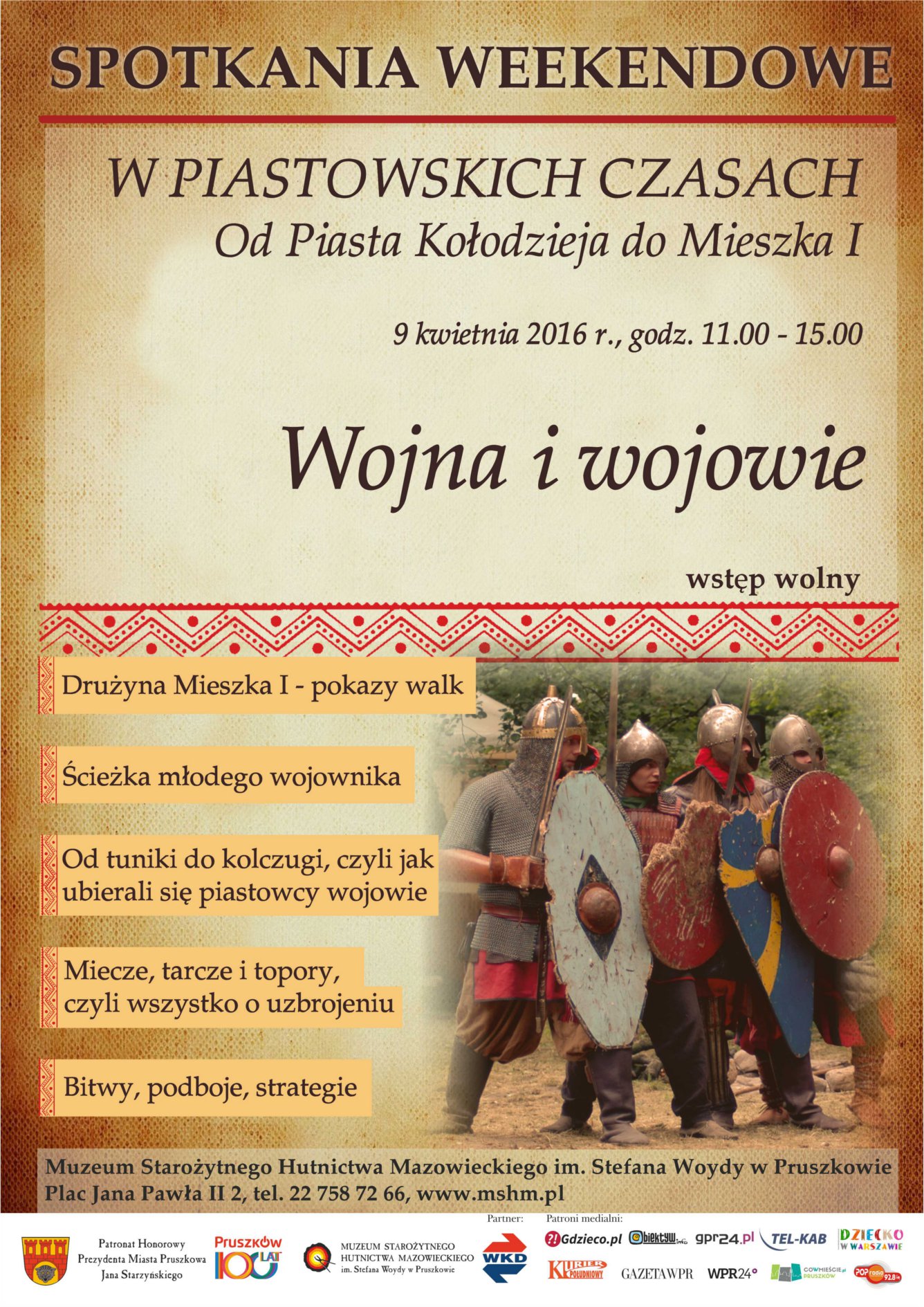 plakat 9 kwietnia 2016 Wojna i wojowie