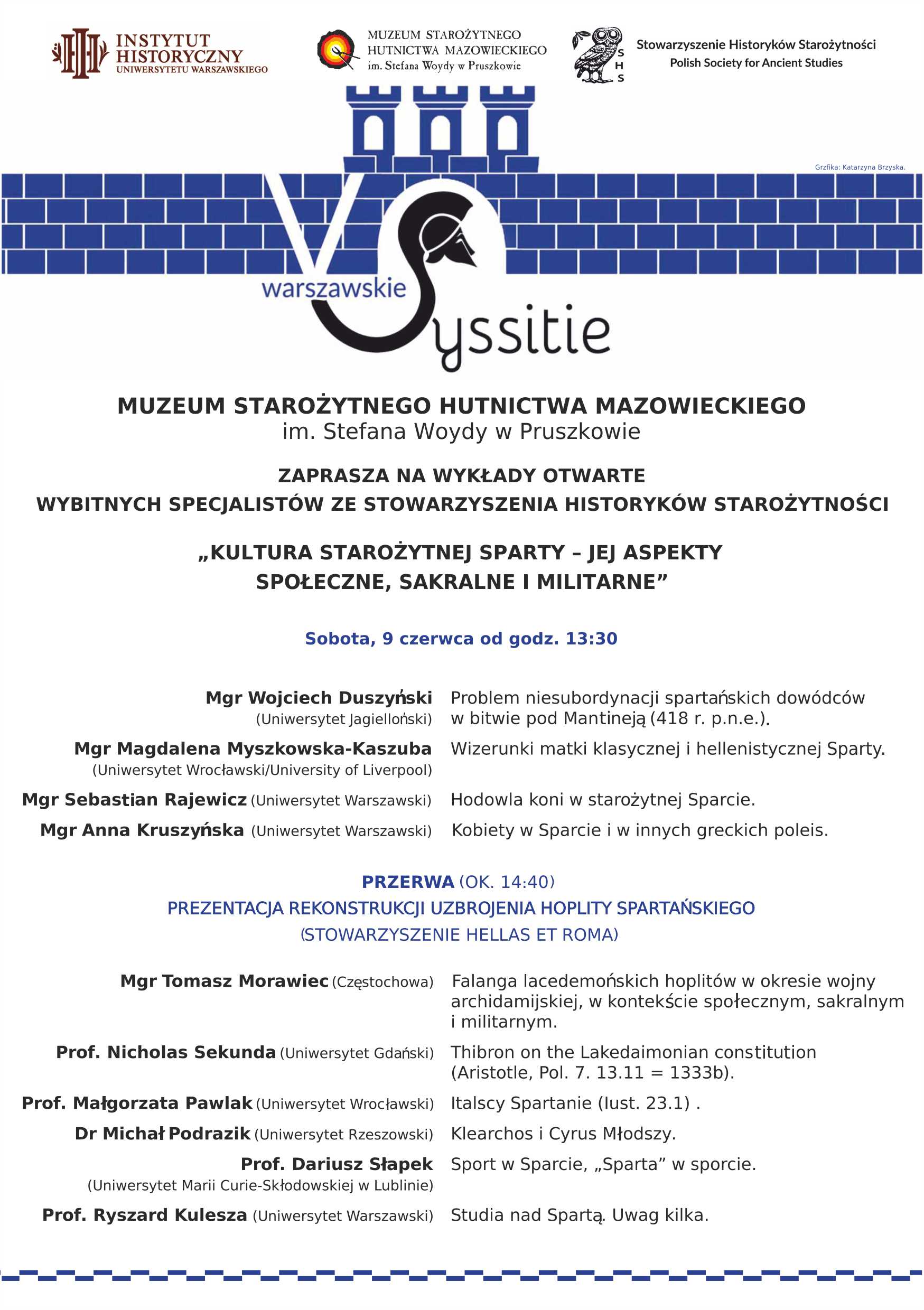 Wykłady otwarte o Sparcie 9.06.2018 - MSHM