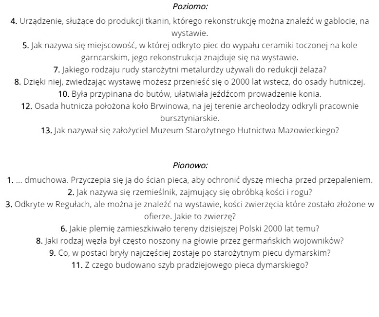 pytania do krzyżówki